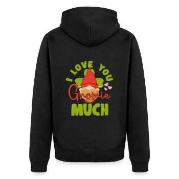 Je t’aime Gnomy Much Yard Garden Gnome Cadeaux - Veste à capuche bio Premium Unisexe - noir - Dos - Nico (187cm)
