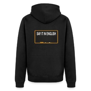 Accessoires pour enseignants pour votre humour - Veste à capuche bio Premium Unisexe - noir - Dos - Nico (187cm)