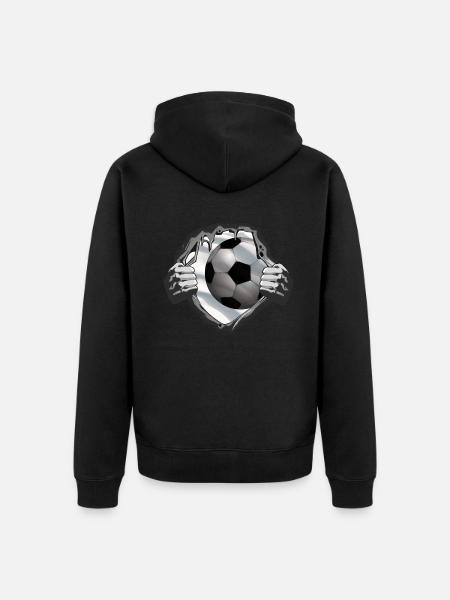 Football Accessories Gift Idea Football Fan - Unisex Premium Organic Zip Hoodie - black