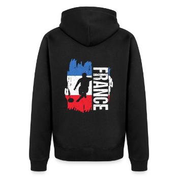 France équipe de football cadeau pour footballeur - Veste à capuche bio Premium Unisexe - noir - Dos - Nico (187cm)