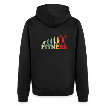 Accessoires de fitness pour athlètes - Veste à capuche bio Premium Unisexe - noir - Dos - Nico (187cm)