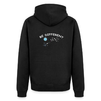 Accessoires de fitness pour athlètes - Veste à capuche bio Premium Unisexe - noir - Dos - Nico (187cm)