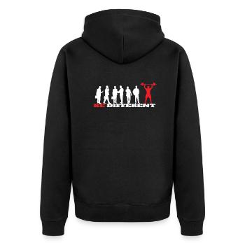 Accessoires de fitness pour athlètes - Veste à capuche bio Premium Unisexe - noir - Dos - Nico (187cm)