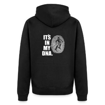 Ski accessories for skiers - Unisex Premium Organic Zip Hoodie - black - Back - Nico (187cm)