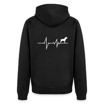 Accessoires pour chiens Rottweiler Propriétaires de chiens - Veste à capuche bio Premium Unisexe - noir - Dos - Nico (187cm)