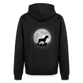 Accessoires pour chiens Rottweiler Propriétaires de chiens - Veste à capuche bio Premium Unisexe - noir - Dos - Nico (187cm)
