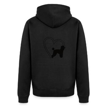 Accessoires pour chiens Caniche Propriétaires de chiens - Veste à capuche bio Premium Unisexe - noir - Dos - Nico (187cm)