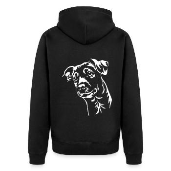 Accessoires pour chiens Terrier Propriétaires de chiens - Veste à capuche bio Premium Unisexe - noir - Dos - Nico (187cm)