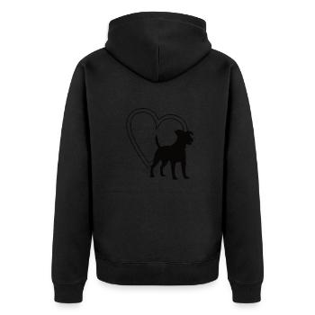 Accessoires pour chiens Terrier Propriétaires de chiens - Veste à capuche bio Premium Unisexe - noir - Dos - Nico (187cm)