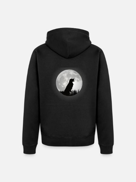 Dog Golden Retriever Dog Owner - Unisex Premium Organic Zip Hoodie - black