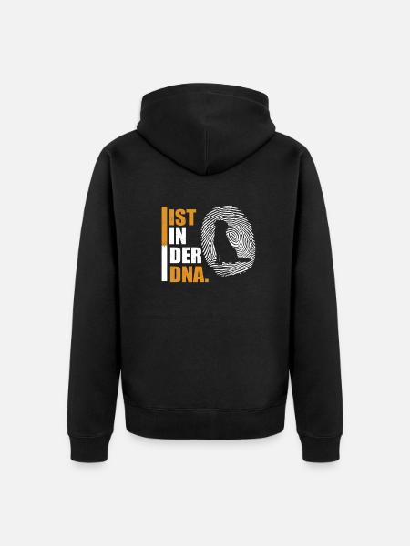 Dog Golden Retriever Dog Owner - Unisex Premium Organic Zip Hoodie - black