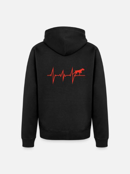 Dogs German Wirehaired Dog Owners - Unisex Premium Organic Zip Hoodie - black