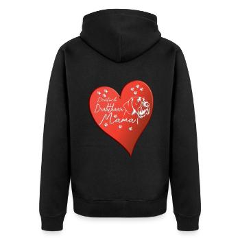Dogs German Wirehaired Dog Owners - Unisex Premium Organic Zip Hoodie - black - Back - Nico (187cm)