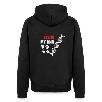 Dogs German Wirehaired Dog Owners - Unisex Premium Organic Zip Hoodie - black - Back - Nico (187cm)