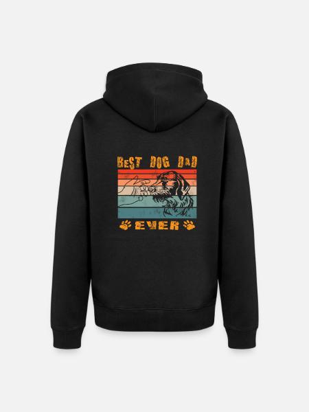 Dogs German Wirehaired Dog Owners - Unisex Premium Organic Zip Hoodie - black