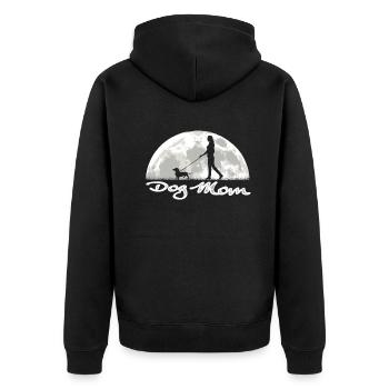 Hunderasse Dackel für Hundeliebhaber - Unisex Premium Bio Zip Hoodie - Schwarz - Hinten - Nico (187cm)