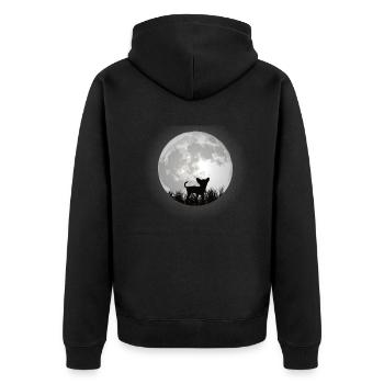Chien Chihuahua Propriétaire de chien Gechenkidee - Veste à capuche bio Premium Unisexe - noir - Dos - Nico (187cm)