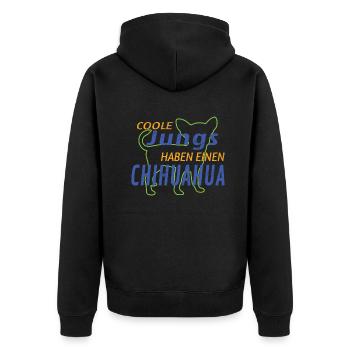 Chien Chihuahua Propriétaire de chien Gechenkidee - Veste à capuche bio Premium Unisexe - noir - Dos - Nico (187cm)