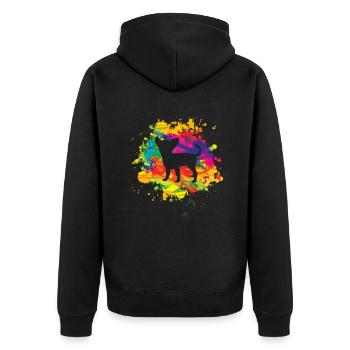 Chien Chihuahua Propriétaire de chien Gechenkidee - Veste à capuche bio Premium Unisexe - noir - Dos - Nico (187cm)