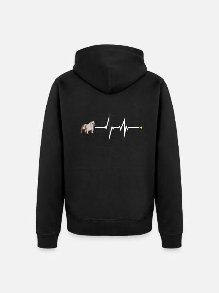 Dog Bulldog Dog Owner Gechenkidee - Unisex Premium Organic Zip Hoodie - black