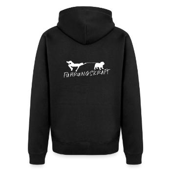 Chien Bulldog Dog Propriétaire Gechenkidee - Veste à capuche bio Premium Unisexe - noir - Dos - Nico (187cm)