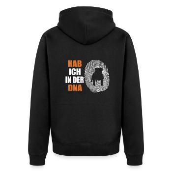 Chien Bulldog Dog Propriétaire Gechenkidee - Veste à capuche bio Premium Unisexe - noir - Dos - Nico (187cm)