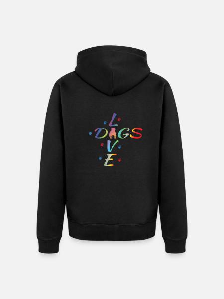 Dog Bulldog Dog Owner Gechenkidee - Unisex Premium Organic Zip Hoodie - black