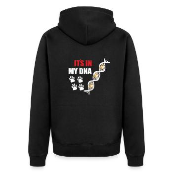 Chien Bulldog Dog Propriétaire Gechenkidee - Veste à capuche bio Premium Unisexe - noir - Dos - Nico (187cm)