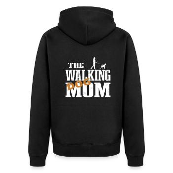 Hund Boxer Hundebesitzer Geschenkidee - Unisex Premium Bio Zip Hoodie - Schwarz - Hinten - Nico (187cm)