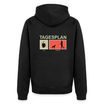 Hund Boxer Hundebesitzer Geschenkidee - Unisex Premium Bio Zip Hoodie - Schwarz - Hinten - Nico (187cm)