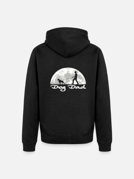 Hund Boxer Hundebesitzer Geschenkidee - Unisex Premium Bio Zip Hoodie - Schwarz
