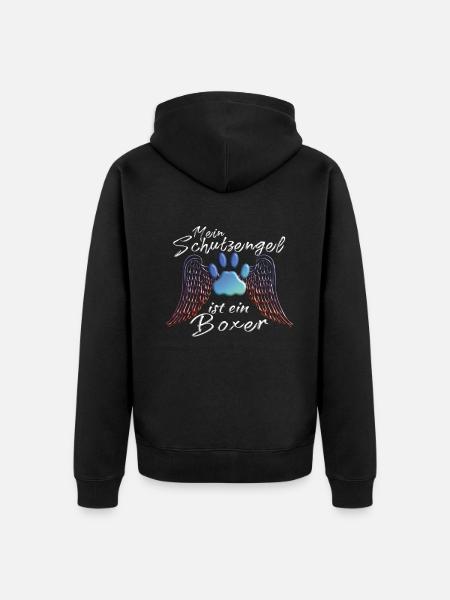 Hund Boxer Hundebesitzer Geschenkidee - Unisex Premium Bio Zip Hoodie - Schwarz