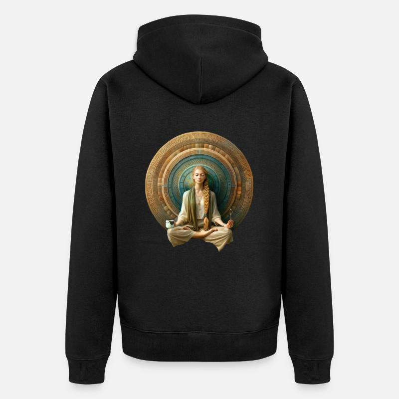 Mandala de l’harmonie zen - Veste à capuche bio Premium Unisexe - noir