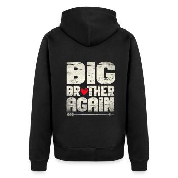 Big Brother enfin Big Bro Gamer promu fils - Veste à capuche bio Premium Unisexe - noir - Dos - Nico (187cm)
