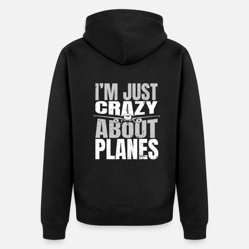 Pilot Flugzeug Piloten Luftfahrt - Unisex Premium Bio Zip Hoodie - Schwarz