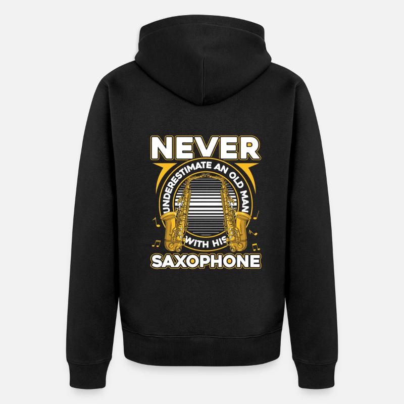 Saxophone Saxophone - Veste à capuche bio Premium Unisexe - noir