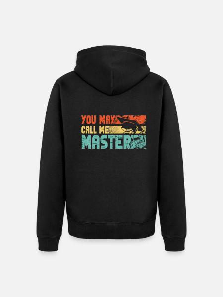 Call Me Master Graduation School College Degree - Ekologiczna rozpinana bluza z kapturem Premium unisex - czarny