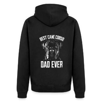 Cane Corso Chien - Veste à capuche bio Premium Unisexe - noir - Dos - Nico (187cm)