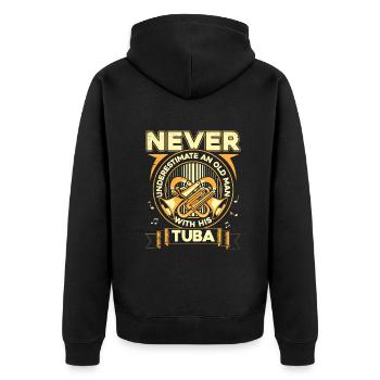 Tubiste tuba - Veste à capuche bio Premium Unisexe - noir - Dos - Nico (187cm)