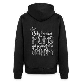 Seules les meilleures mamans sont promues à grand-mère - Veste à capuche bio Premium Unisexe - noir - Dos - Nico (187cm)