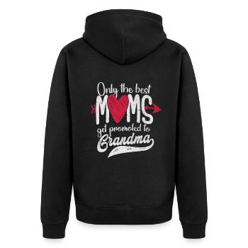 Seules les meilleures mamans sont promues à grand-mère - Veste à capuche bio Premium Unisexe - noir - Dos - Nico (187cm)