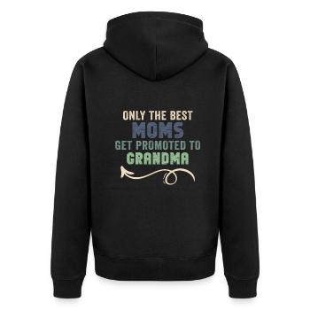 Seules les meilleures mamans sont promues à grand-mère - Veste à capuche bio Premium Unisexe - noir - Dos - Nico (187cm)