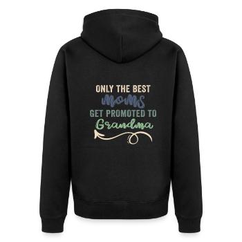 Seules les meilleures mamans sont promues à grand-mère - Veste à capuche bio Premium Unisexe - noir - Dos - Nico (187cm)