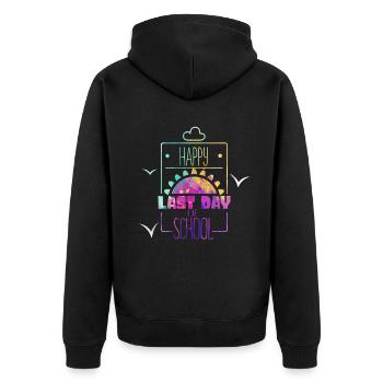 Bonne dernière journée des élèves et des enseignants - Veste à capuche bio Premium Unisexe - noir - Dos - Nico (187cm)