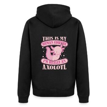 Poisson Axolotl - Veste à capuche bio Premium Unisexe - noir - Dos - Nico (187cm)