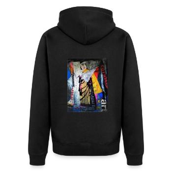 Palette de peinture Pinceau Artiste Peintre Artsy & Dessin - Veste à capuche bio Premium Unisexe - noir - Dos - Nico (187cm)