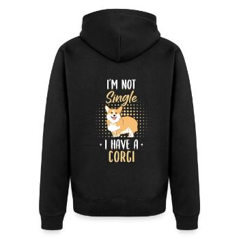 Pembroke Welsh Corgi Chiens Chiens - Veste à capuche bio Premium Unisexe - noir - Dos - Nico (187cm)