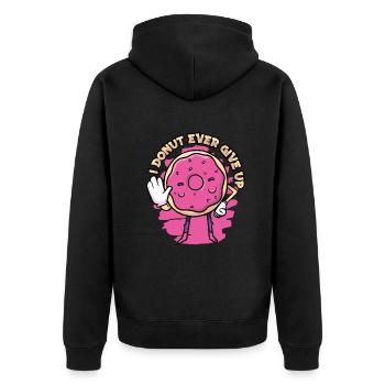 Donut Donuts Candy Bagel - Veste à capuche bio Premium Unisexe - noir - Dos - Nico (187cm)