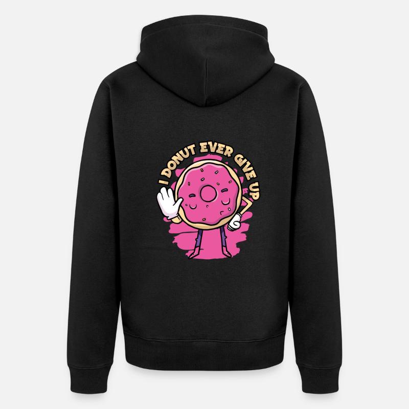 Donut Donuts Candy Bagel - Veste à capuche bio Premium Unisexe - noir