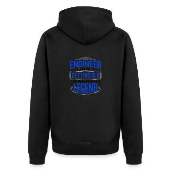 Engineer Gifts Engineer I Am Not Getting Old I Am - Unisex Premium Organic Zip Hoodie - black - Back - Nico (187cm)